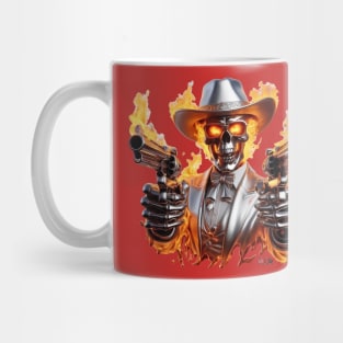 Flaming Skeleton Cowboy by focusln Mug